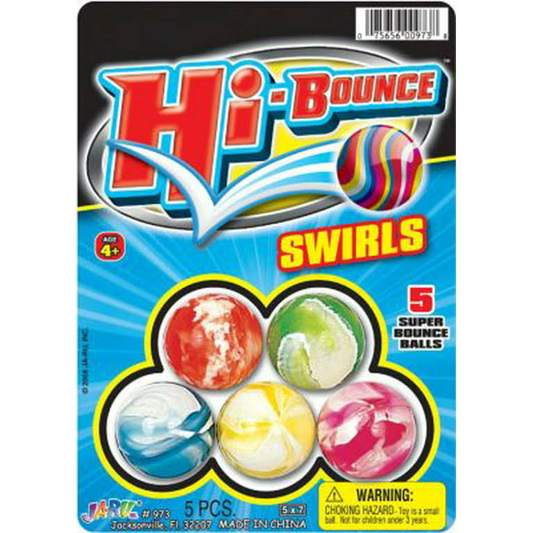 JA RU Hi-Bounce Swirl Balls - 35mm, multi color, 4 Years and Up
