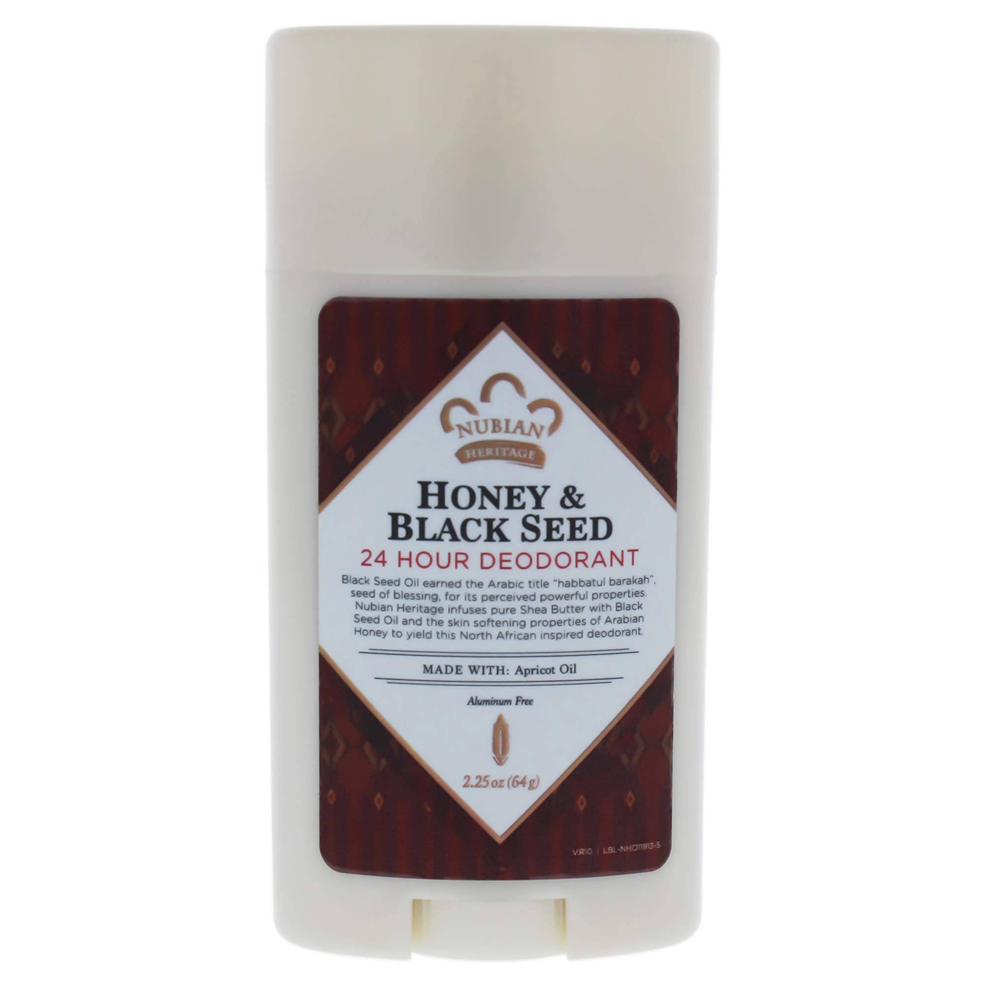 Nubian Heritage 24 Hour All-natural Deodorant - Honey and Black Seed, 2.25oz