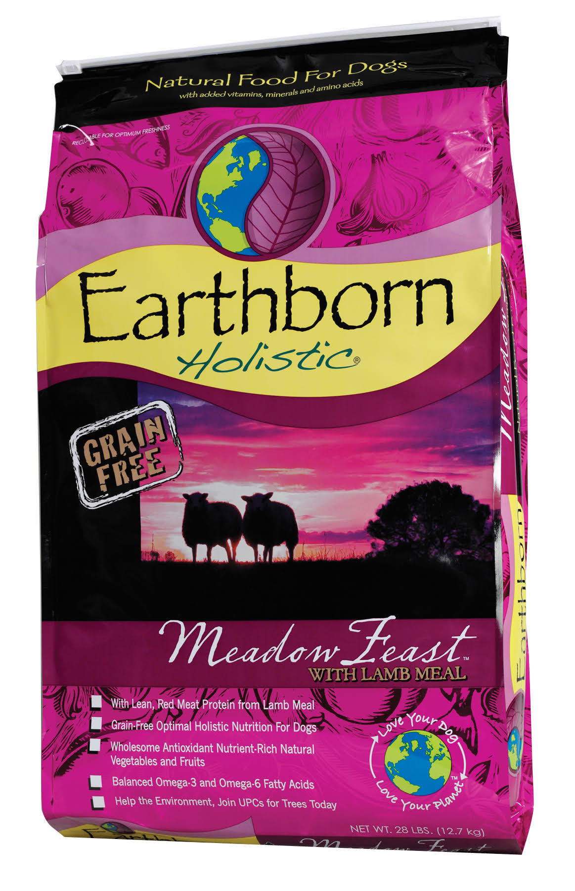Earthborn Holistic Meadow Feast Sensitive Skin & Stomach Pea-Free, Grain-Free Dry Dog Food