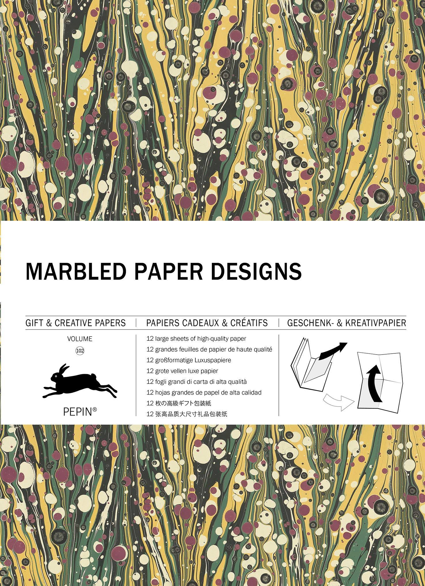 Marbled Paper Designs: Gift & Creative Paper Book Vol. 102 [Book]