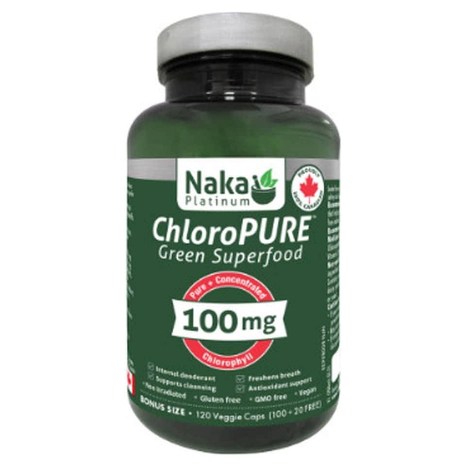 Naka Plat Chloropure Green Superfood100mg 120 Vcaps