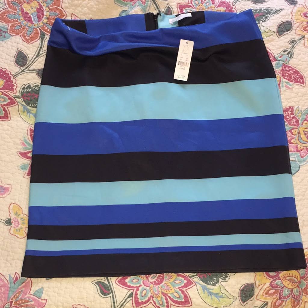 New York & Company Skirts | New York & Company Skirt Nwt! | Color: Black/Blue | Size: L | Barbe70's Closet