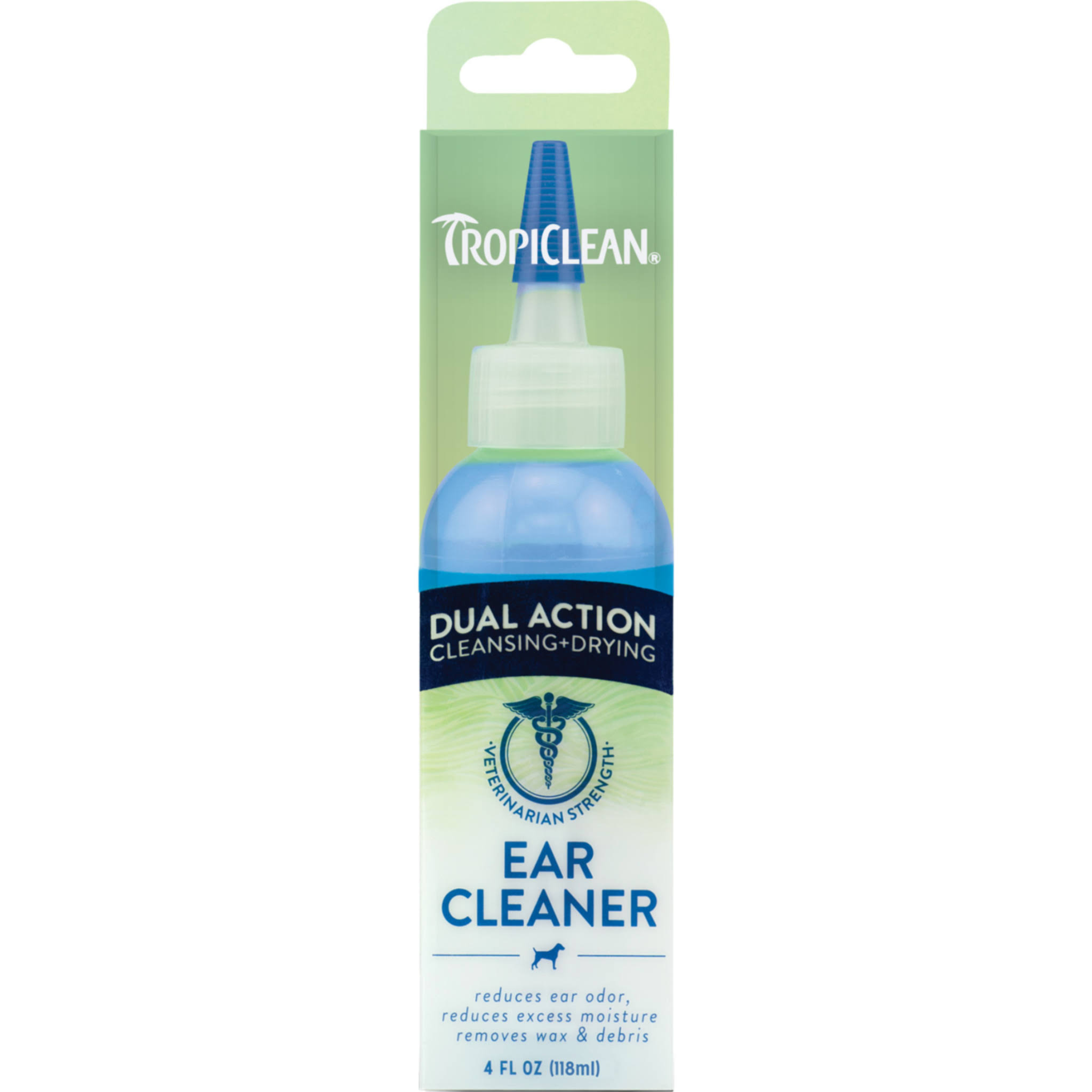Tropiclean Dual Action Dog Ear Cleaner - 4oiz