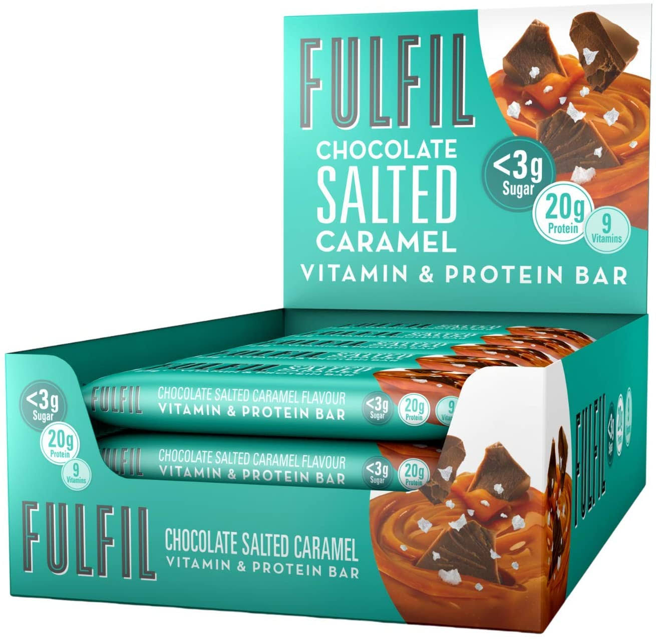 Fulfil Protein & Vitamin Bar 15 x 55g Chocolate Salted Caramel