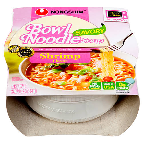 Nongshim Savory Shrimp Noodle Soup Bowl