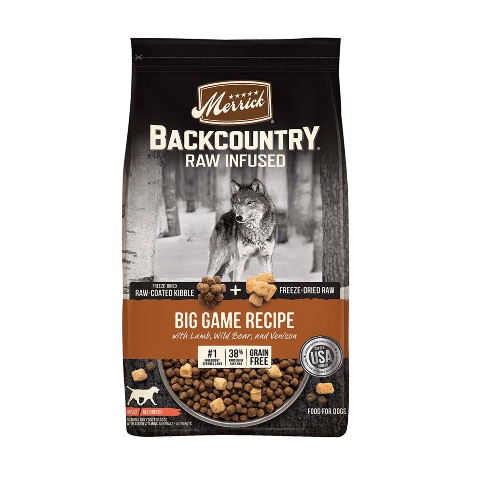 Backcountry - Raw Infused - Big Game Recipe - Dry Dog Food - Merrick