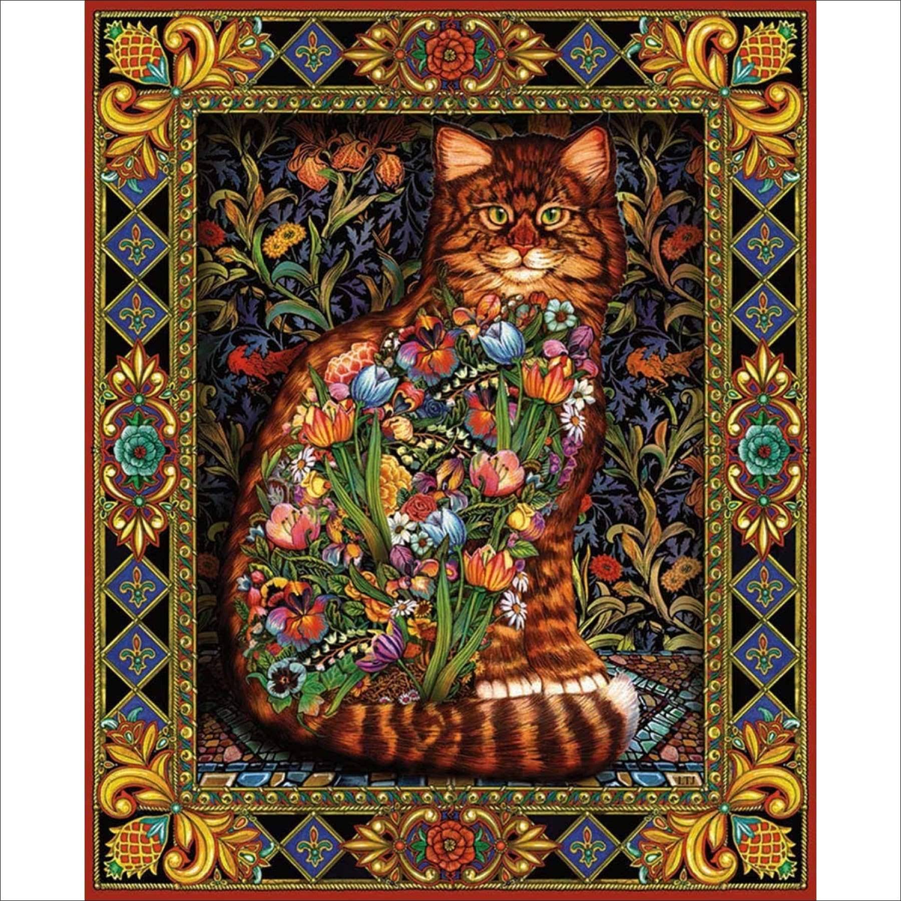 Tapestry Cat White Mountain Jigsaw Puzzles - 1000pcs, 24" X 30"