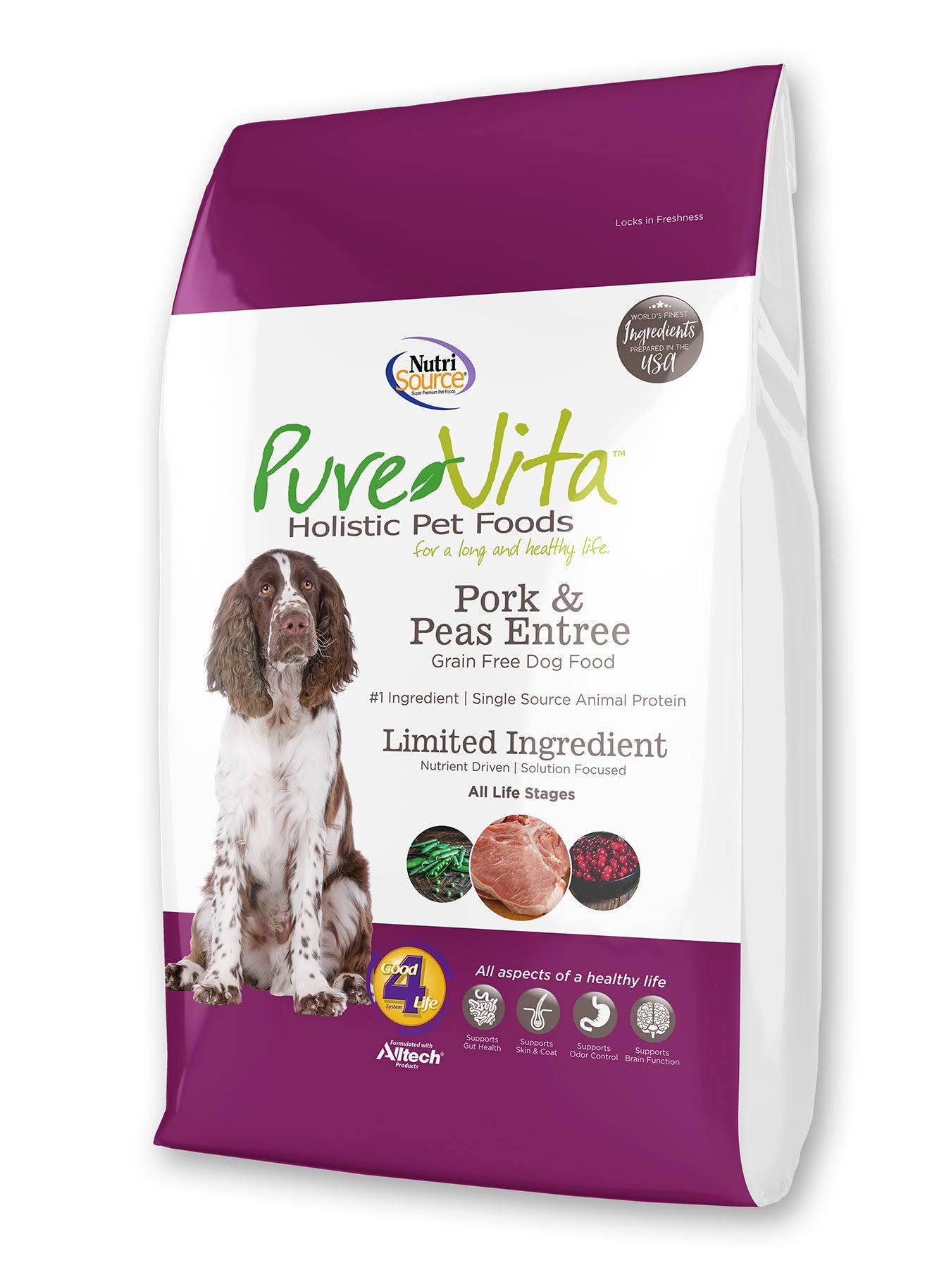 PureVita Pork & Peas Entree Grain Free Dog Food, 5 lbs
