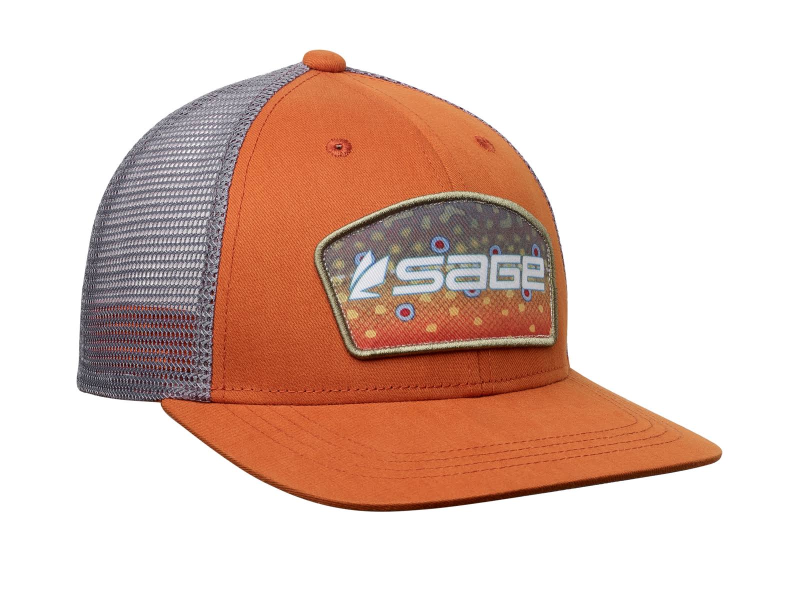 Sage Patch Trucker Hat - Brook Trout Orange
