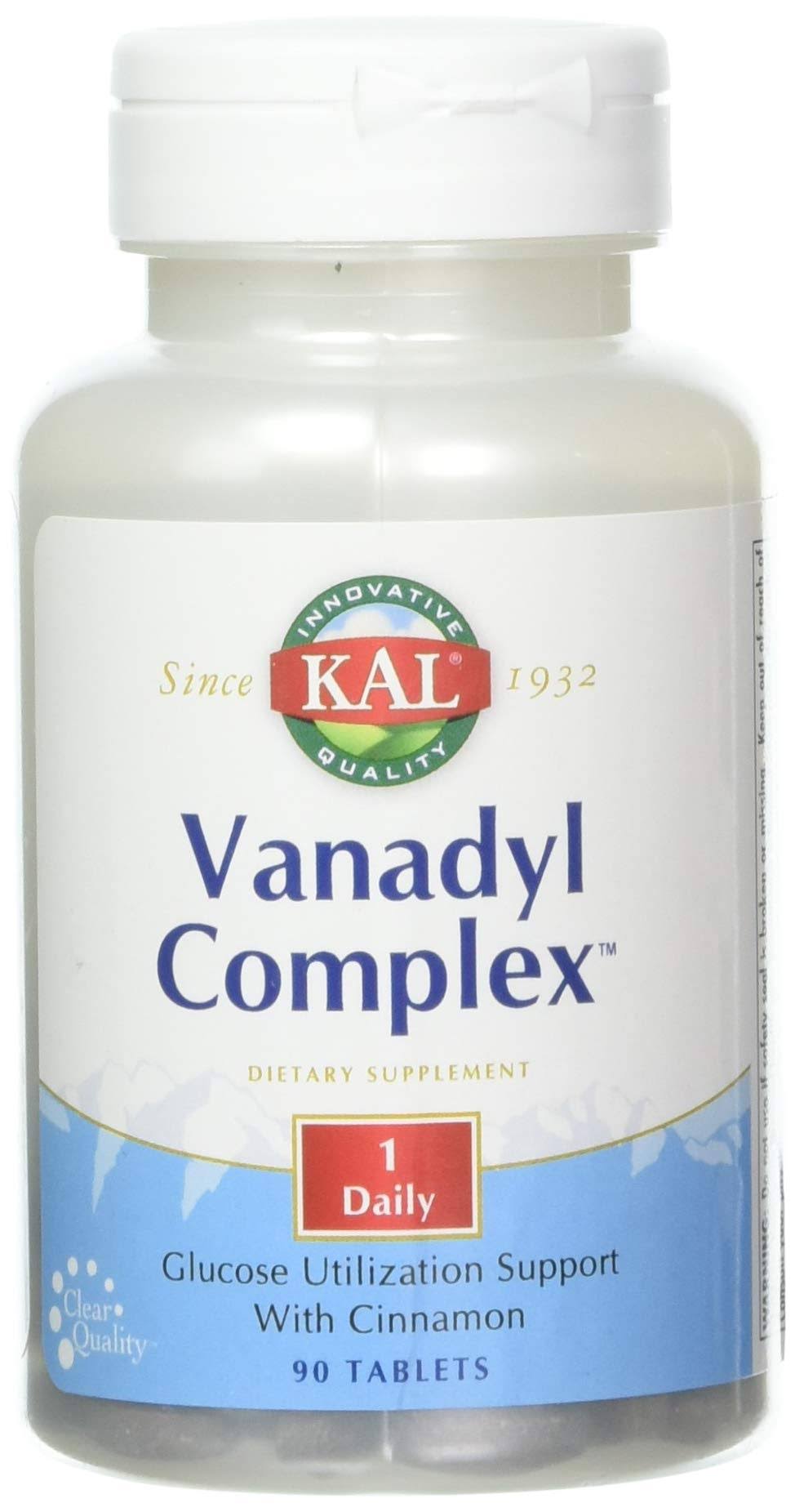 Kal Vanadyl Complex Dietary Supplement - 10mg, 90 Tablets