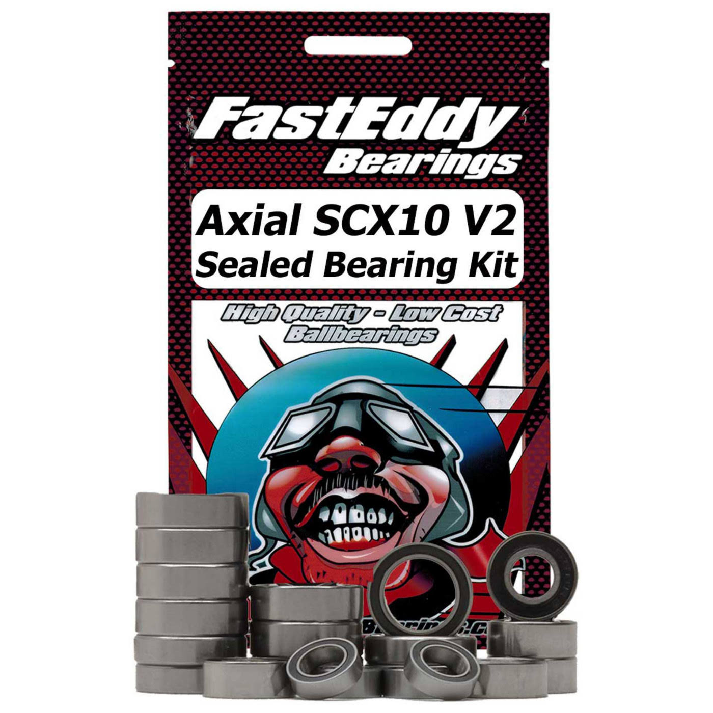 FastEddy Bearings Sealed Bearing Kit: Axial Scx10 II (V2), TFE4437