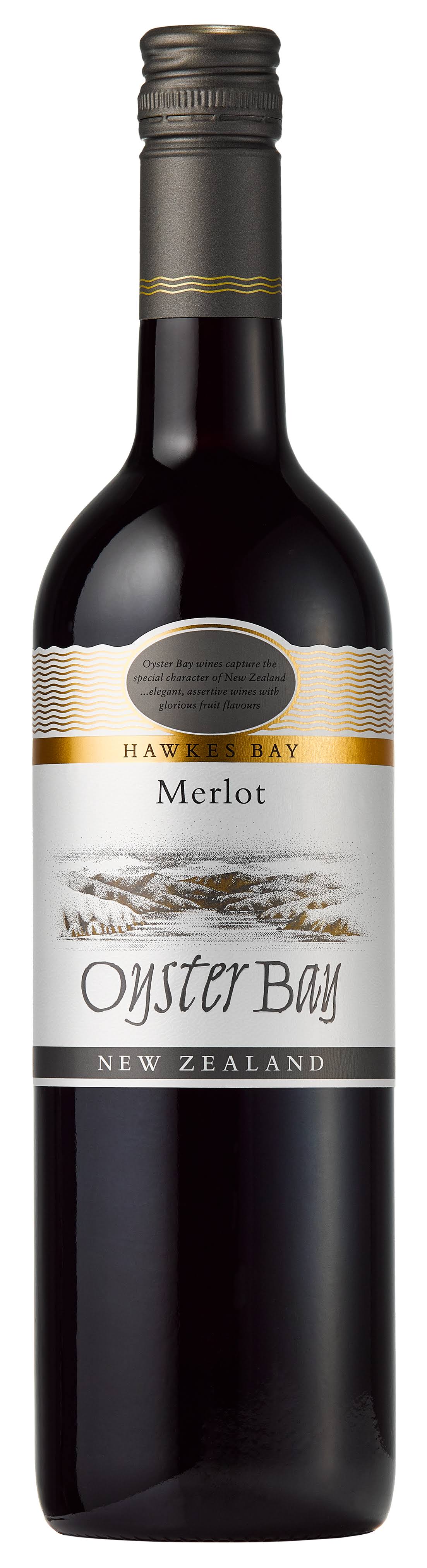 Oyster Bay Merlot Wine - New Zealand, 750ml