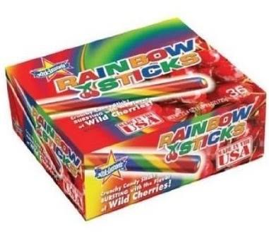 Atkinson 12 Packs :rainbow Sticks Candy, 0.7 oz