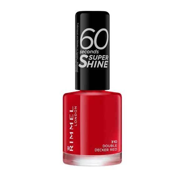 Rimmel London 60 Seconds Super Shine Nail Polish - Double Decker Red, 8ml