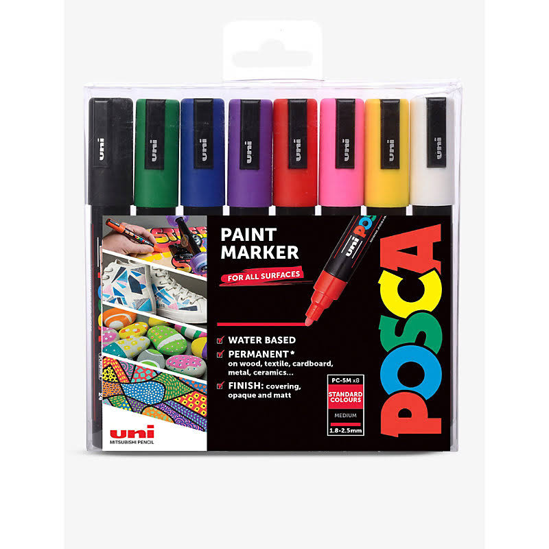 Posca PC-5M Marker Pens Starter set Pack of Eight