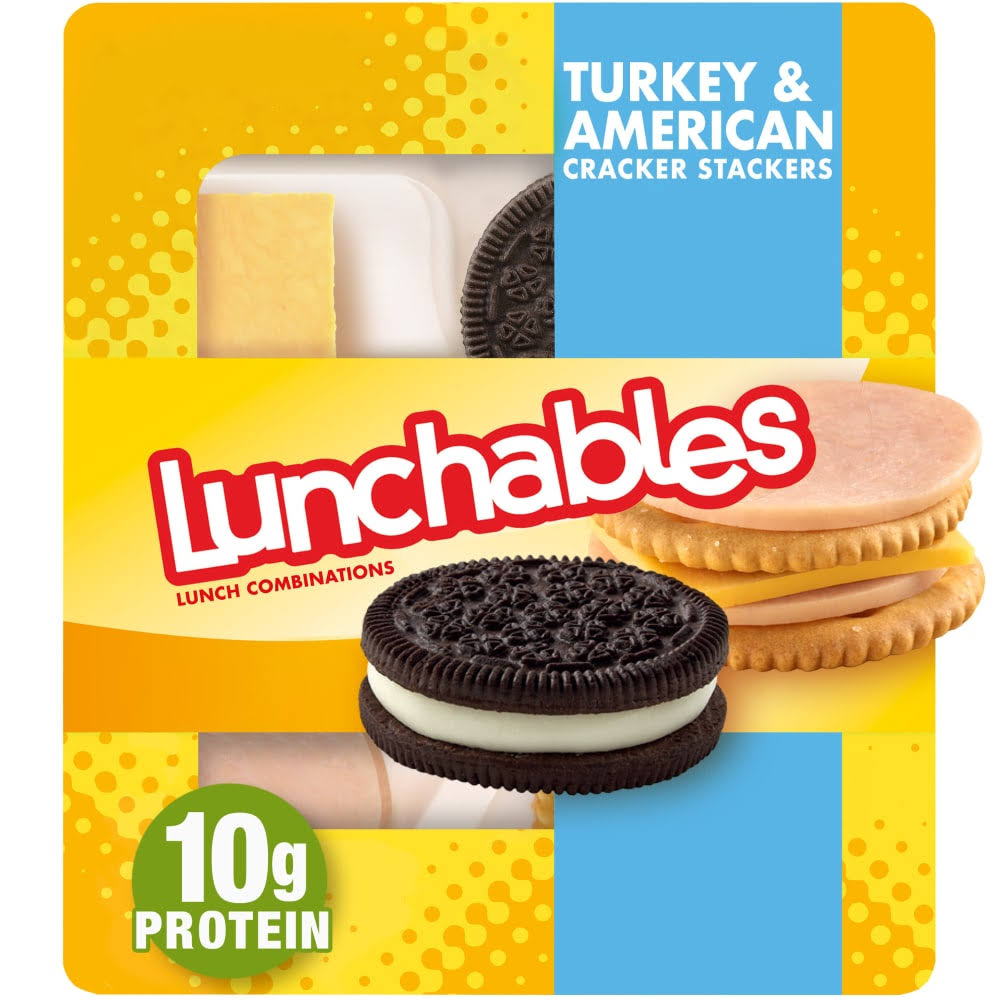 Lunchables Lunch Combinations - Turkey and American Cracker Stackers, 3.4oz