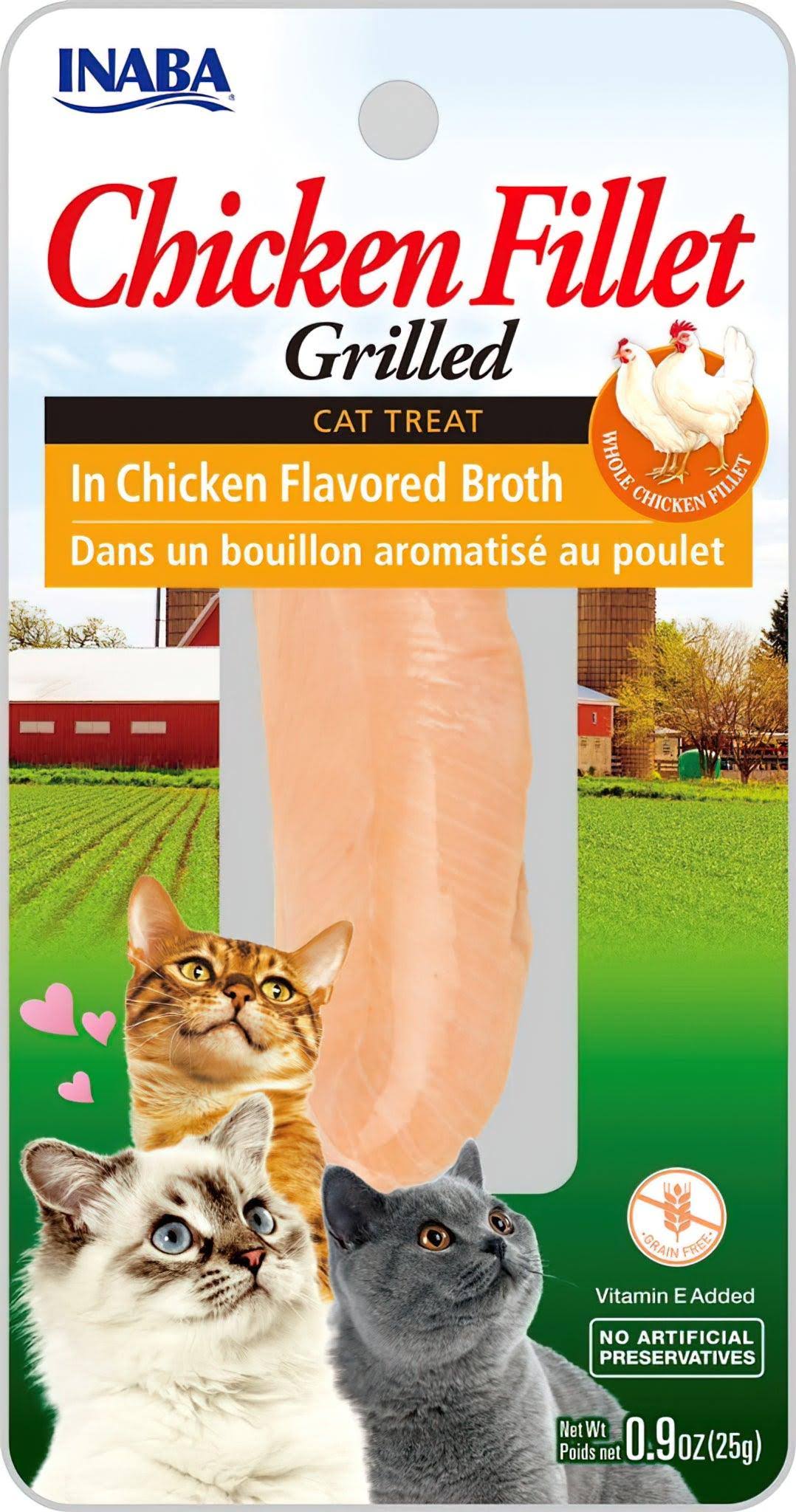 Inaba Grilled Chicken Fillet in Chicken Flavoured Broth Cat Treats