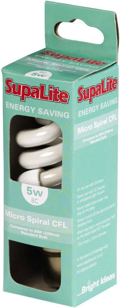 Supalite Energy Saving Spiral Mini Micro Lamp 9W ES Boxed