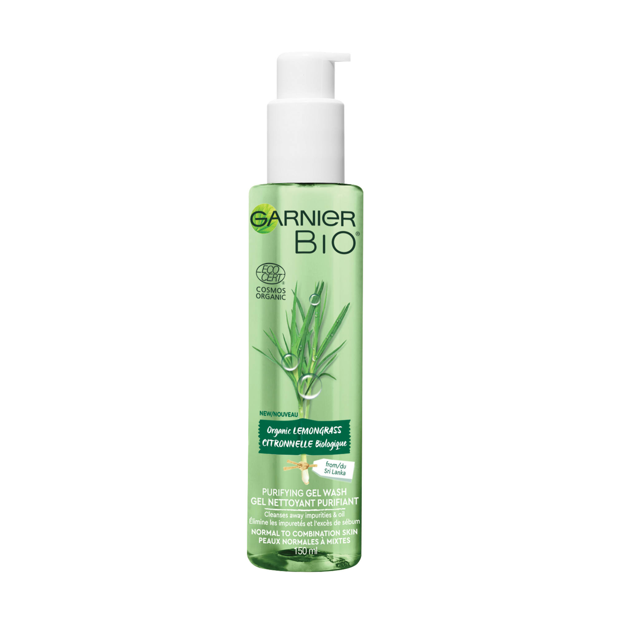 Garnier BIO Organic Lemongrass Gel Wash For Normal To Combination Skin, 150 mL