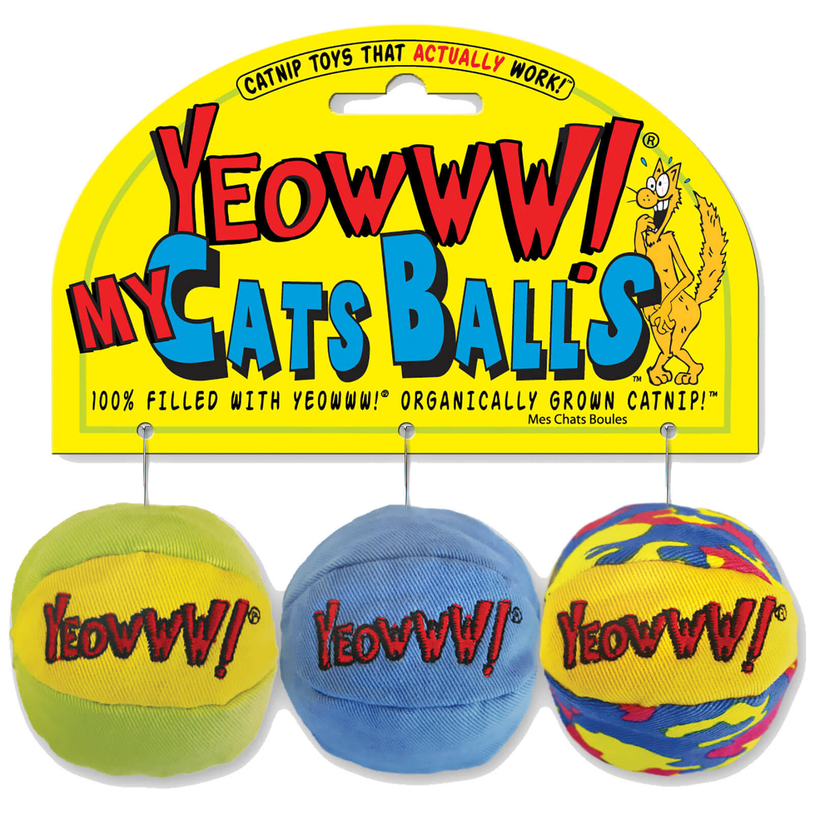 Yeowww My Cats Balls Cat Toy - 3 Pack