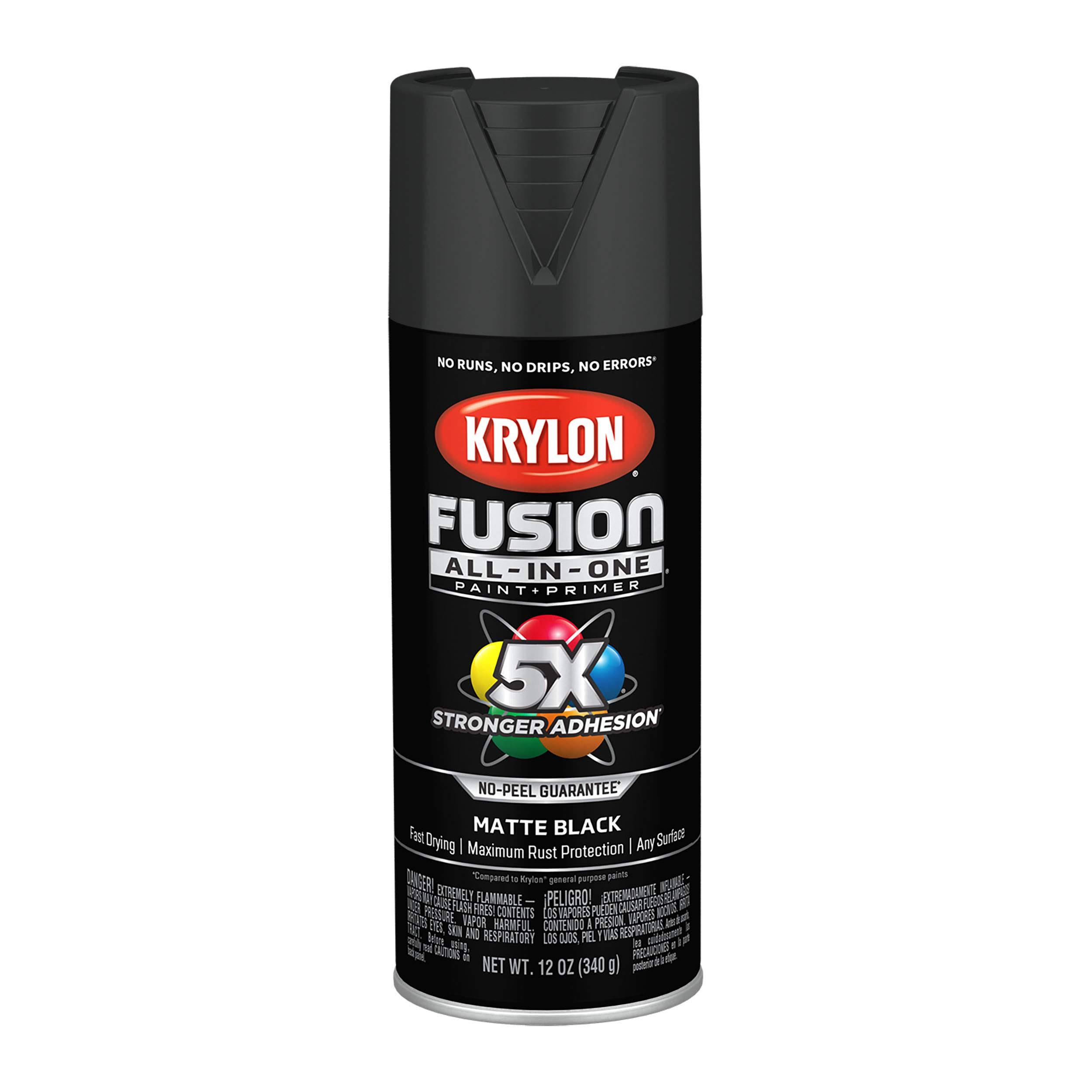 Krylon Fusion All-in-One Matte Spray Paint & Primer, Black