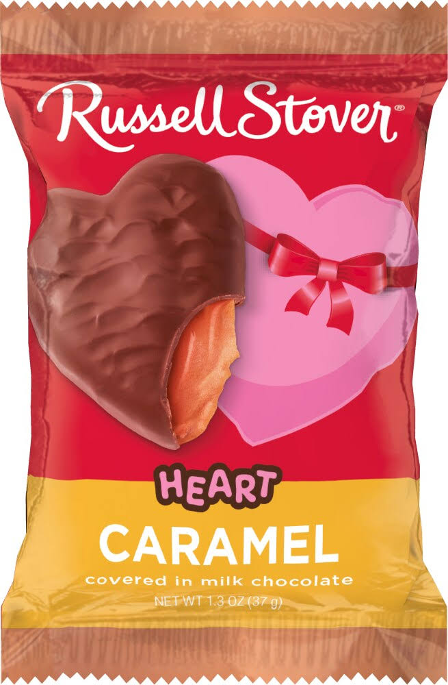 Russell Stover Milk Chocolate Caramel Heart, 1.3 oz.