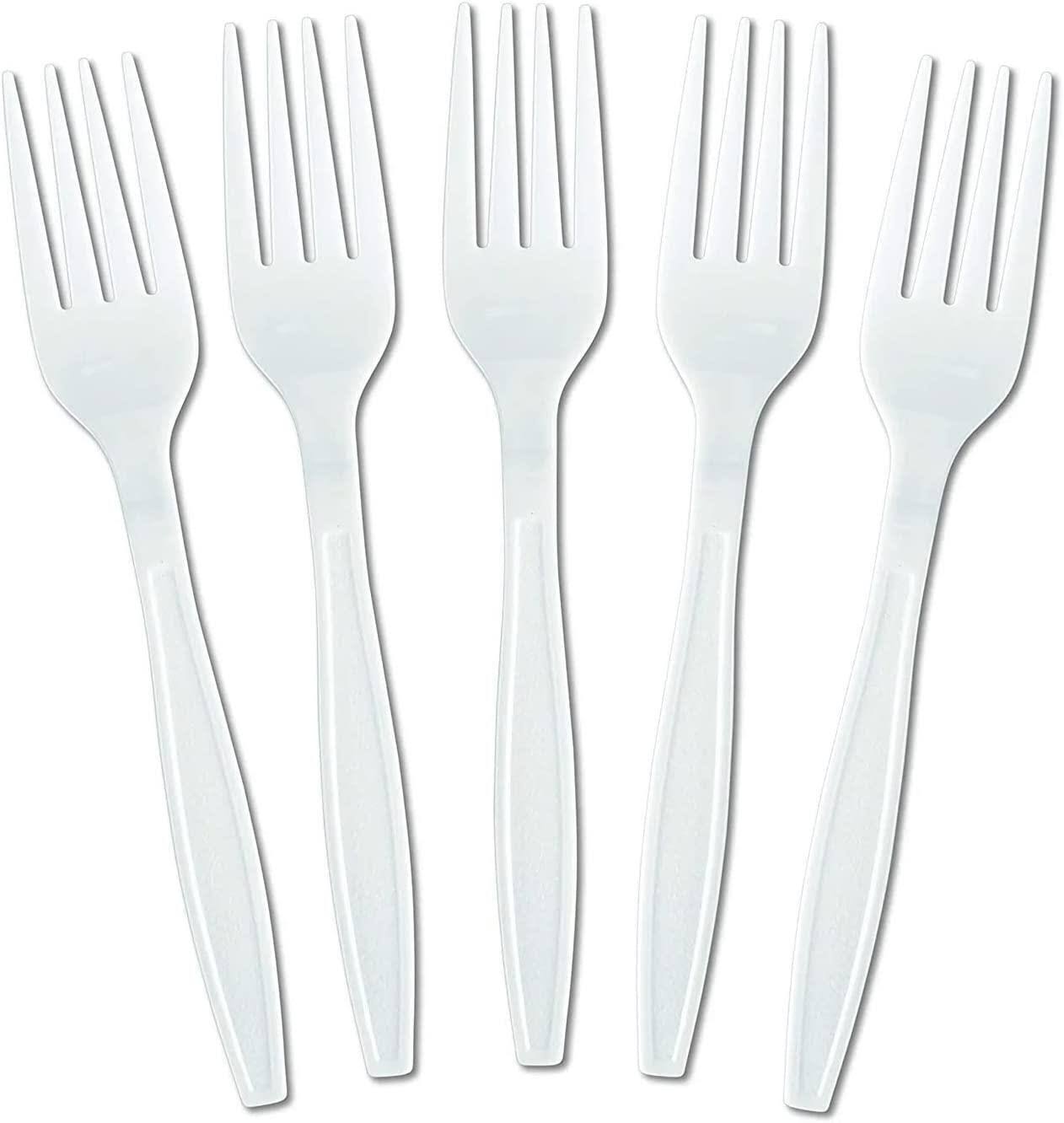 100pcs Heavy Duty Plastic Forks