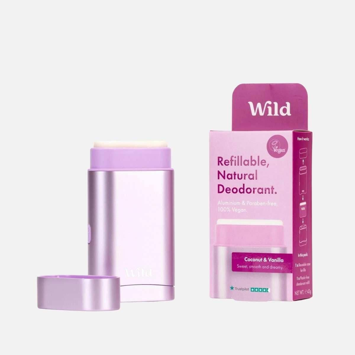 Wild Purple Case & Coconut Dreams Deodorant Refill - Starter Pack