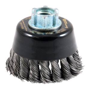 Forney 72830 Cup Brush 3" D X 5/8" S Coarse Steel 15000 rpm