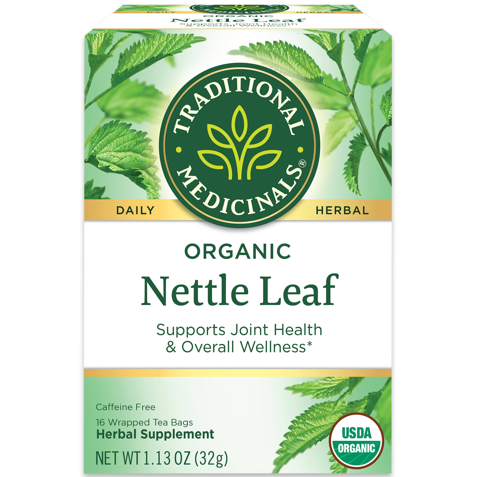 Traditional Medicinals Organic Nettle Leaf Herbal Tea - 16 Tea Bags