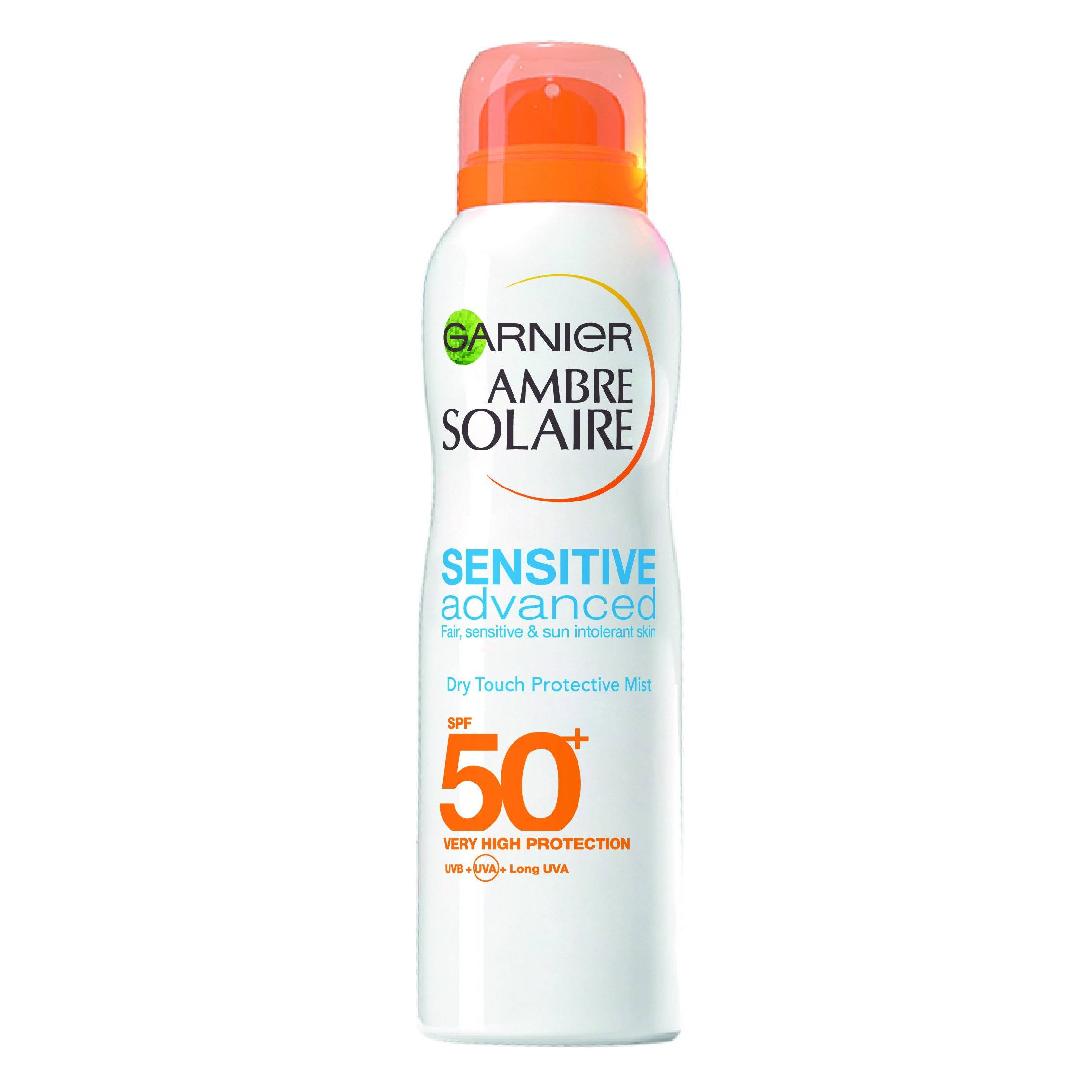 Garnier Ambre Solaire Sensitive Hypoallergenic Dry Mist SPF50 Plus Sun Cream Spray - 200ml