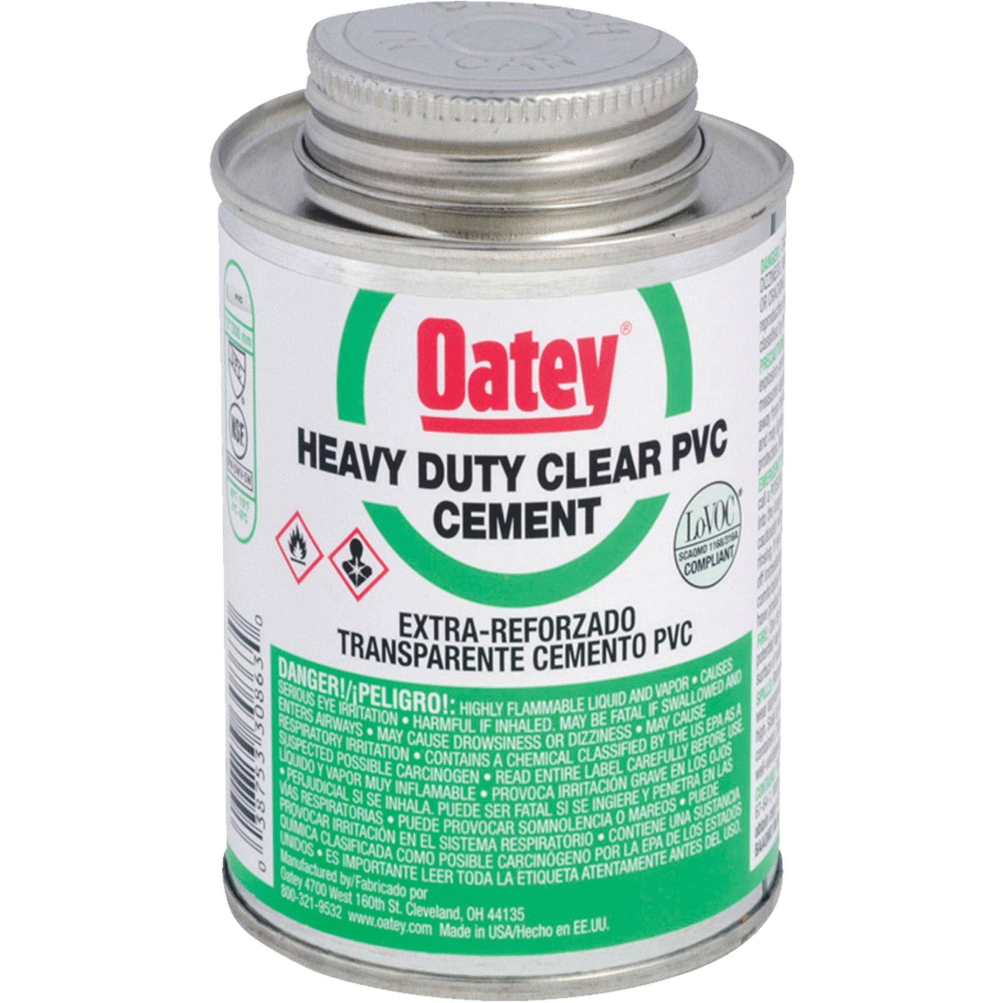 Oatey 30850 Heavy-Duty PVC Cement - Clear