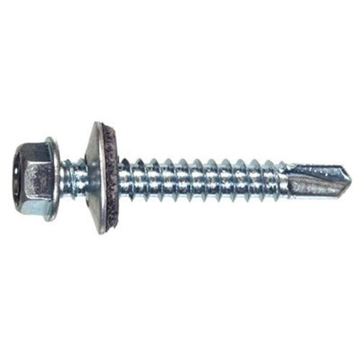 The Hillman Group 47265 1/4-14 X 1-inch Hex Washer Head Self Drilling Screw