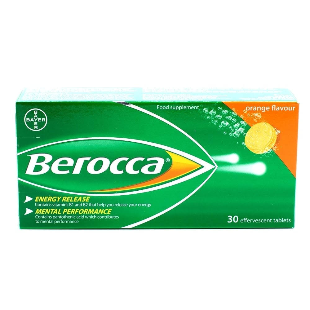 Berocca Orange Effervescent Tablets 30 Pack