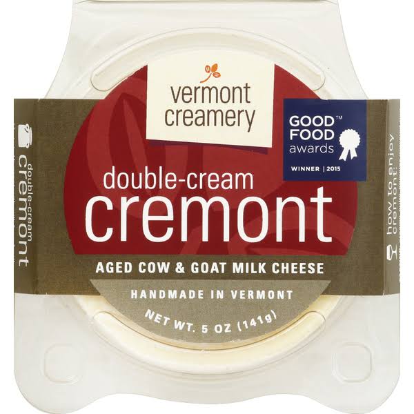 Vermont Creamery Cremont Cheese, Cow & Goat Milk, Double-Cream - 5 oz