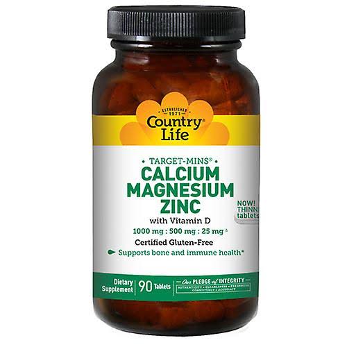 Country Life Calcium Magnesium Zinc - 90 tablets