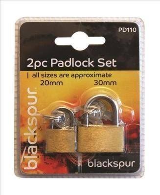 Blackspur BB-PD110 2pc Padlock Set - 20mm & 30mm