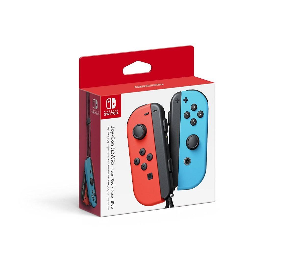 Nintendo Switch Joy Con Controller - Neon Red Blue