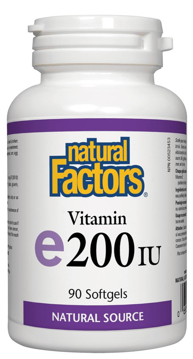 Natural Factors Vitamin E (200 IU, 90 Softgels)