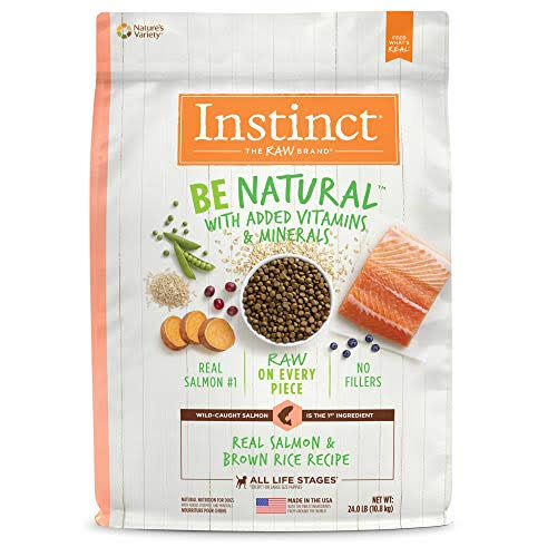 Instinct Be Natural Real Salmon & Brown Rice Recipe Natural Dry Dog Food, 24 Lb Bag