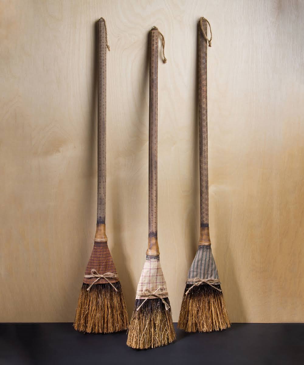 Timeless by Design Collectibles and Figurines Olde - Olde Primitive Brooms Set