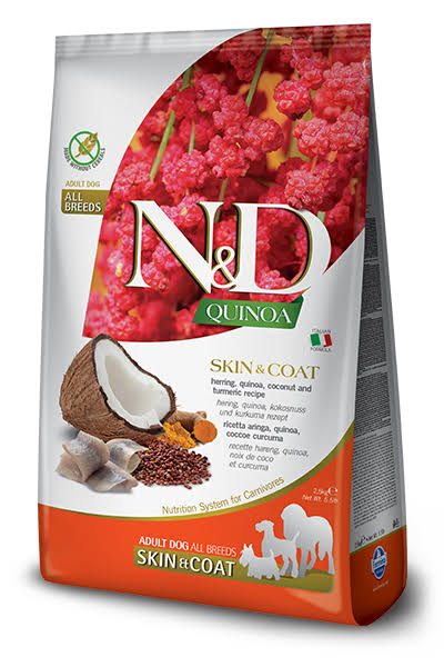 Farmina N&D Quinoa Skin & Coat Venison Dog Food - Herring & Coconut, 2.5kg