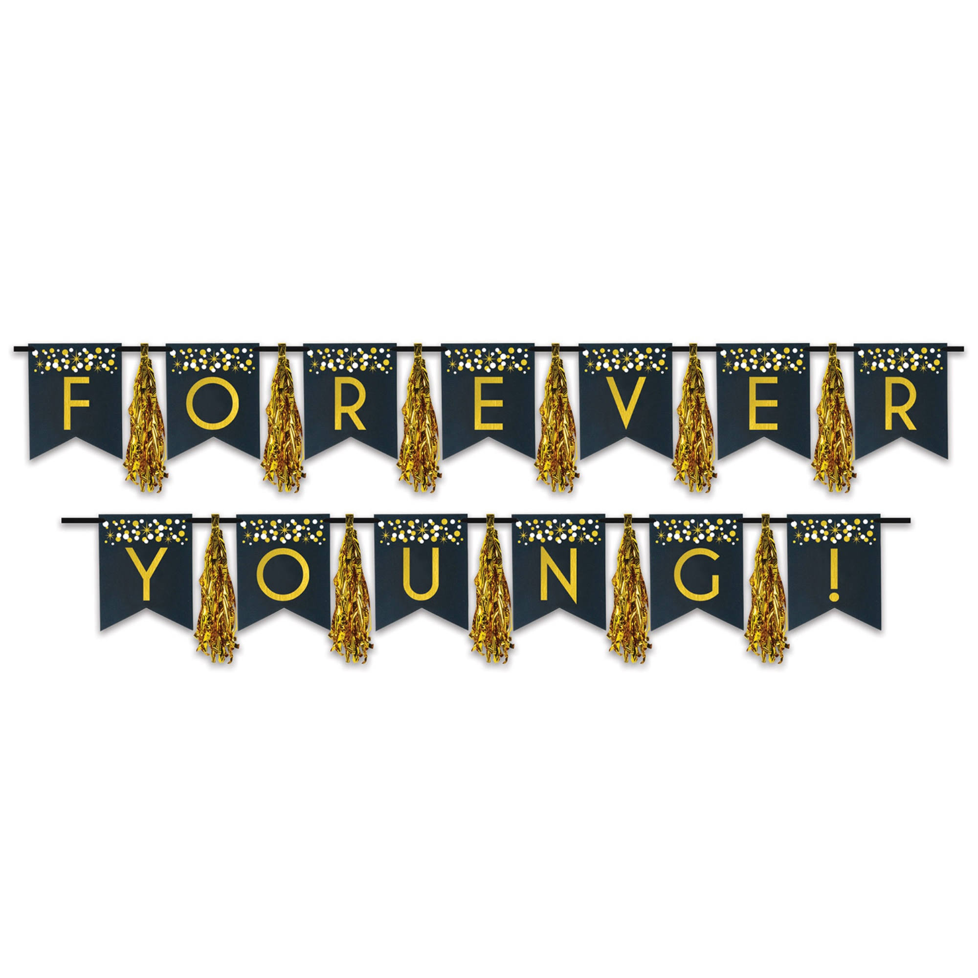 Beistle Forever Young! Tassel Streamer One Size