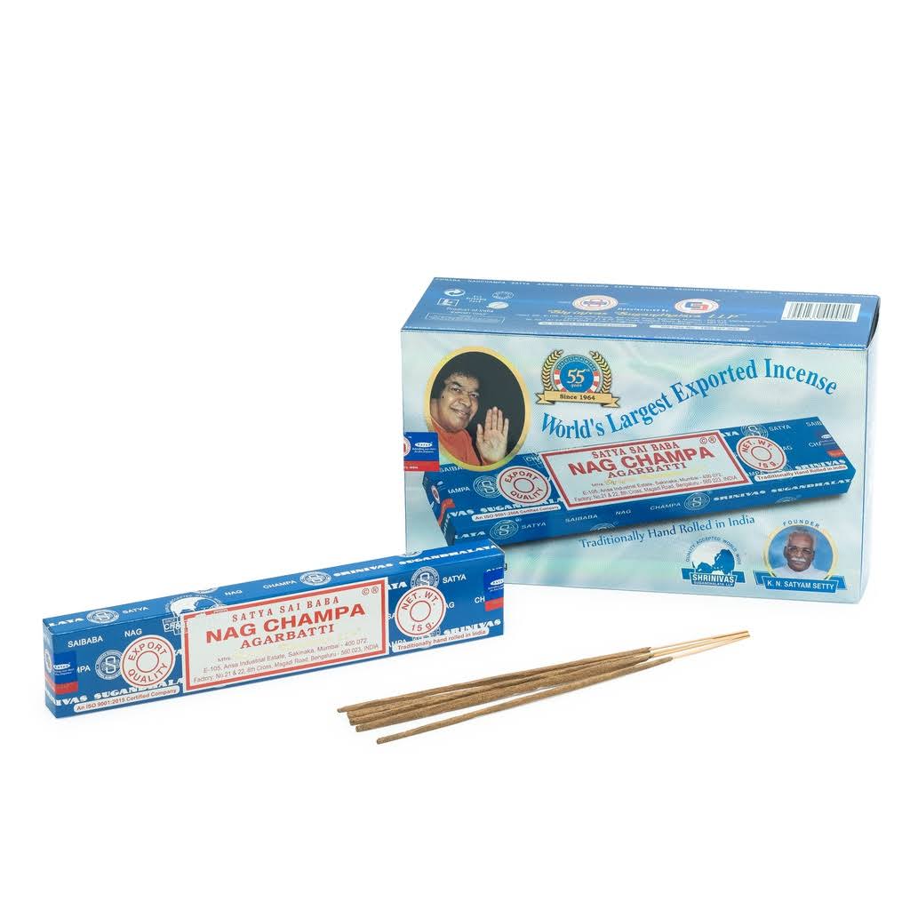 Satya Sai Baba Nag Champa 15g Incense Sticks x 12 packets