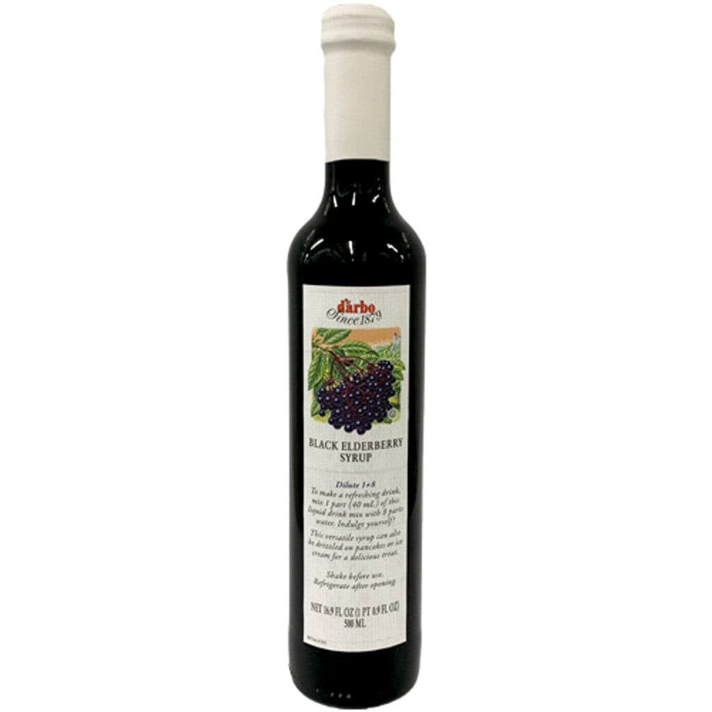 D'arbo Black Elderberry Syrup, 500g (16.9oz) Bottle - myPanier