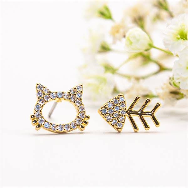 Earsense Gold Cat And Fish 83