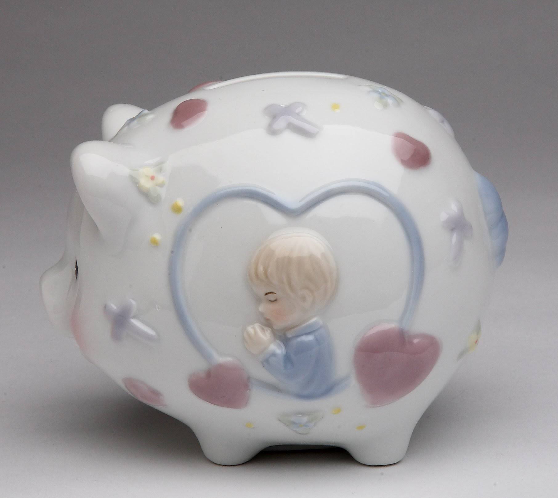 Cosmos 2035 Fine Porcelain Praying Boy Piggy Bank, 4-12-Inch