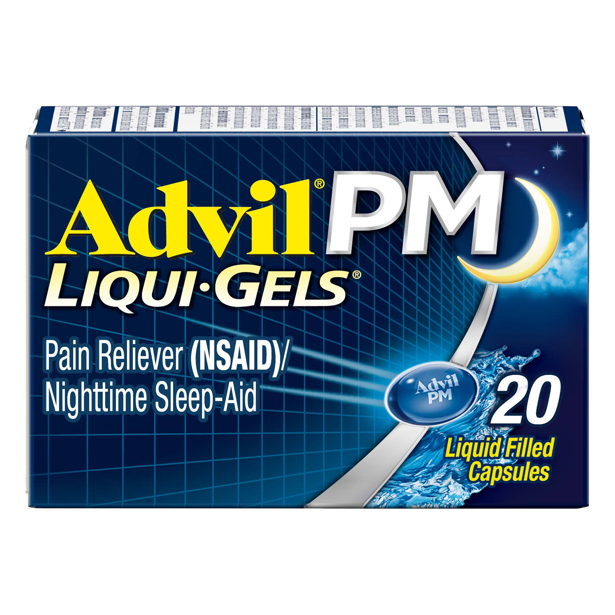 Advil PM Liqui Gels Pain Relief and Nighttime Sleep Aid Capsules - 20ct