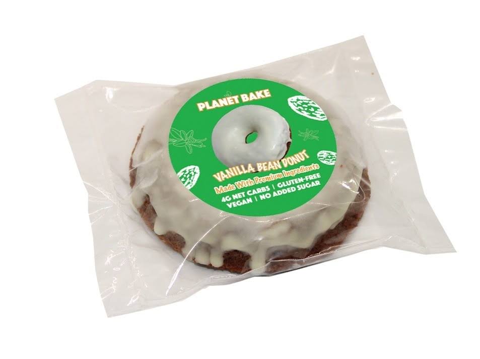 Planet Bake - Sugar-Free Donuts, 60g | Multiple Flavours Vanilla Bean - Vegan Plant Based