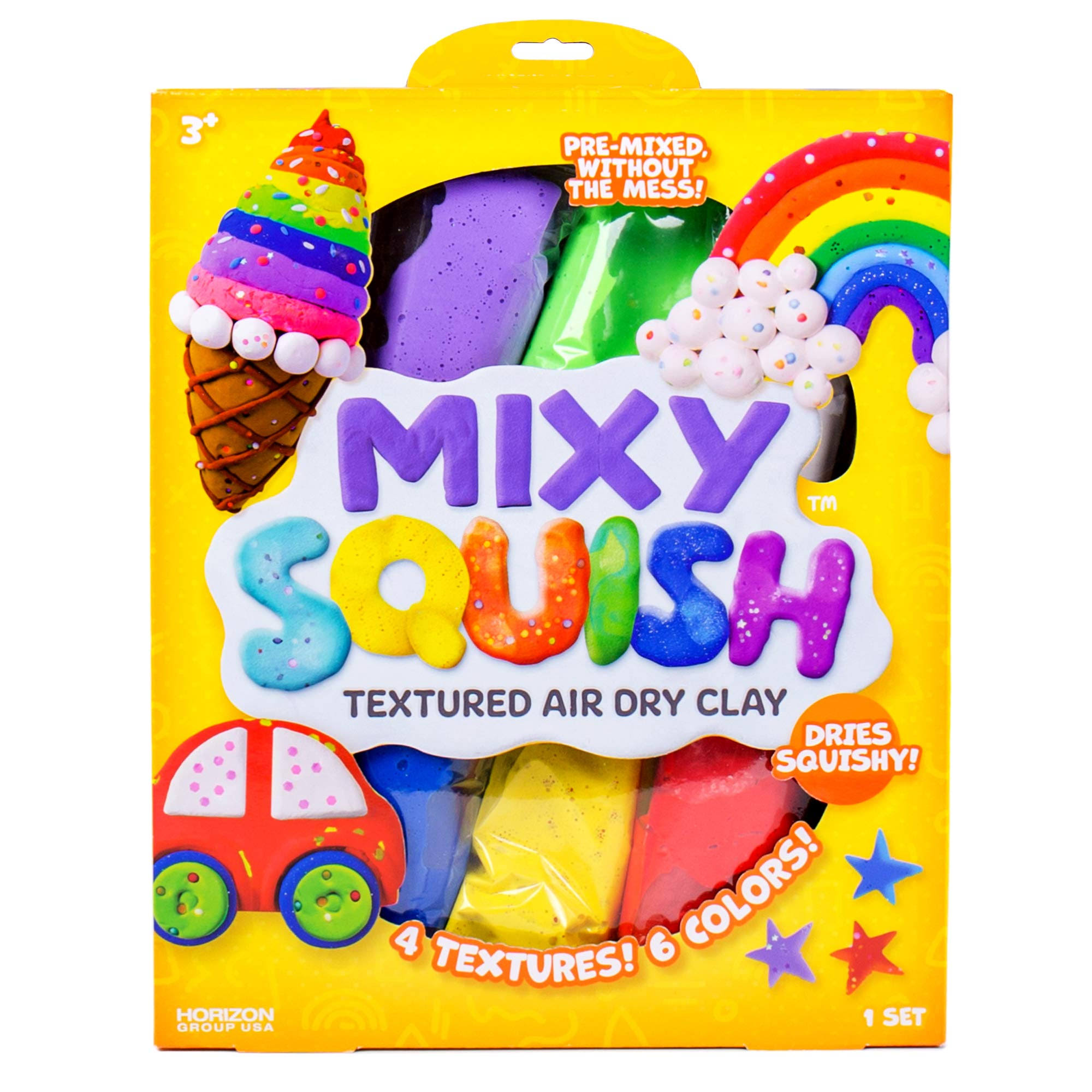 Mixy Squish Colorful Rainbow Air-Dry Clay Set